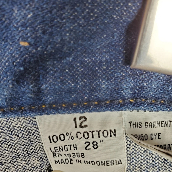 Vintage 80s Ribcage High Waist Jeans Pleated Waist  Taper Leg Cotton Size 12 - Picture 3 of 13